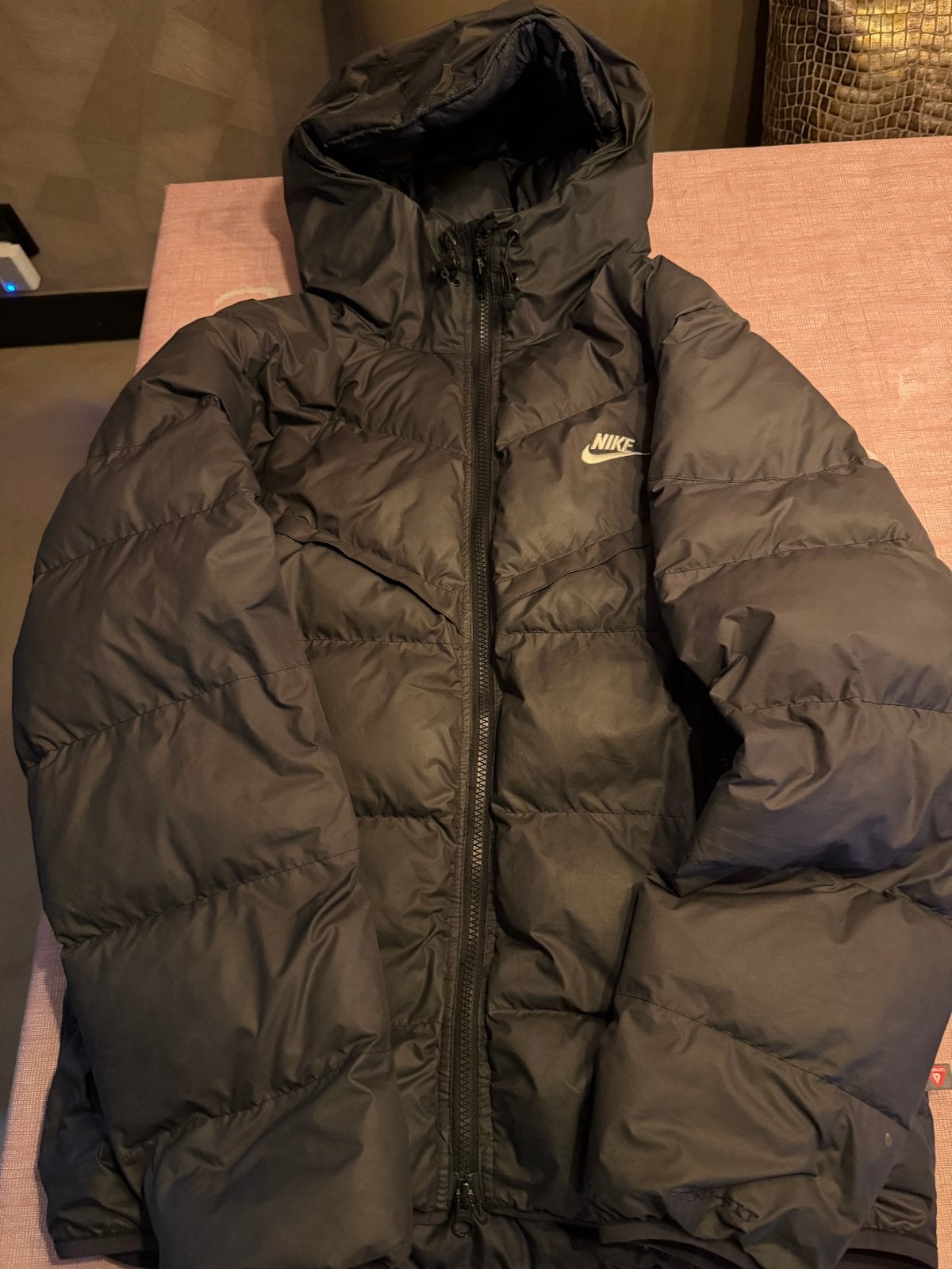 Nike Puffer Jas Zwart - Maat S, Kleding | Heren, Ophalen of Verzenden, Gedragen, Maat 46 (S) of kleiner, Zwart