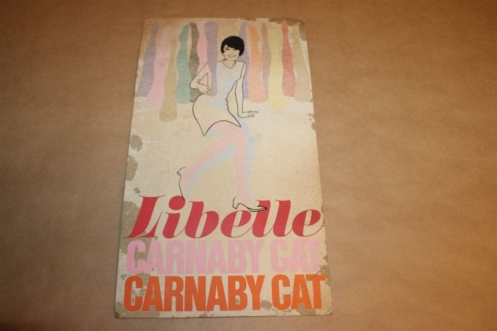 Originele vintage display - Libelle Carnaby Cat - Ca 1960, Ophalen of Verzenden, Gebruikt, Reclamebord