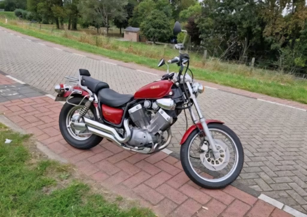 Motor yamaha virago 535 mooi amerikaans model, Cardan-aandrijving, 2 cilinders, 535 cc, Chopper