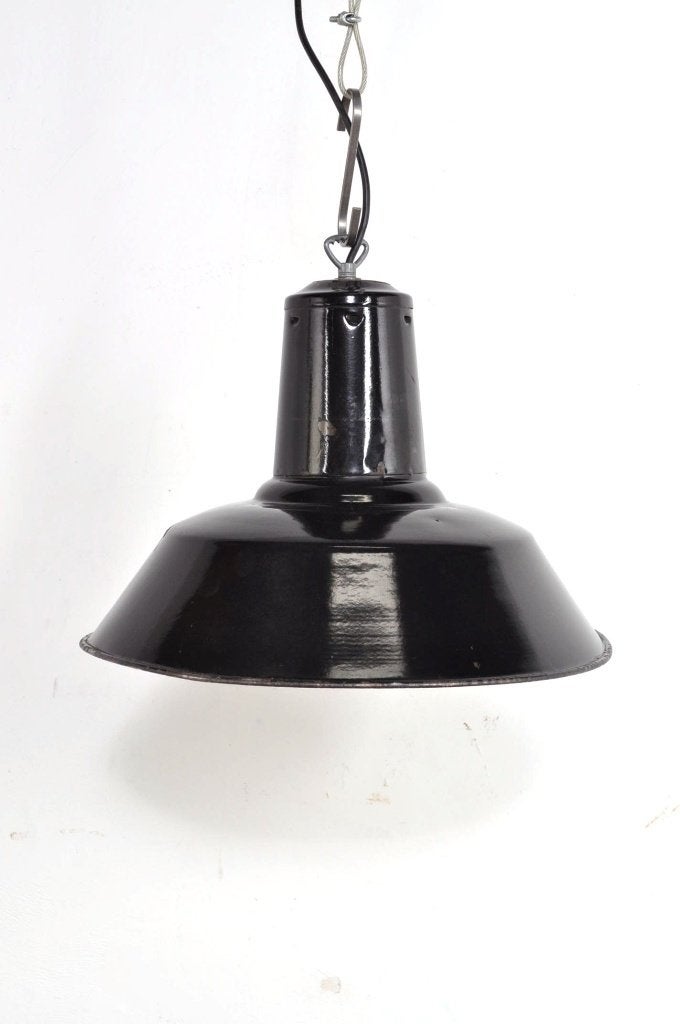 Emaille fabriekslamp industriële hanglamp lamp, Huis en Inrichting, Lampen | Hanglampen, Ophalen of Verzenden, Gebruikt, Minder dan 50 cm