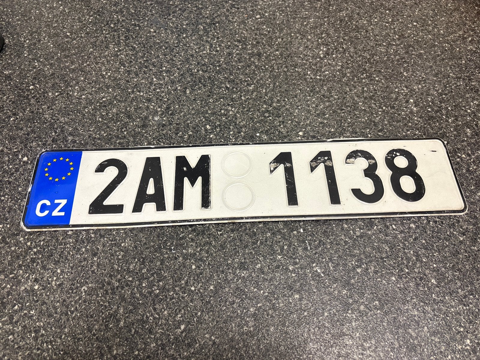 Kentekenplaat / nummerbord Tsjechië, Ophalen of Verzenden, Gebruikt