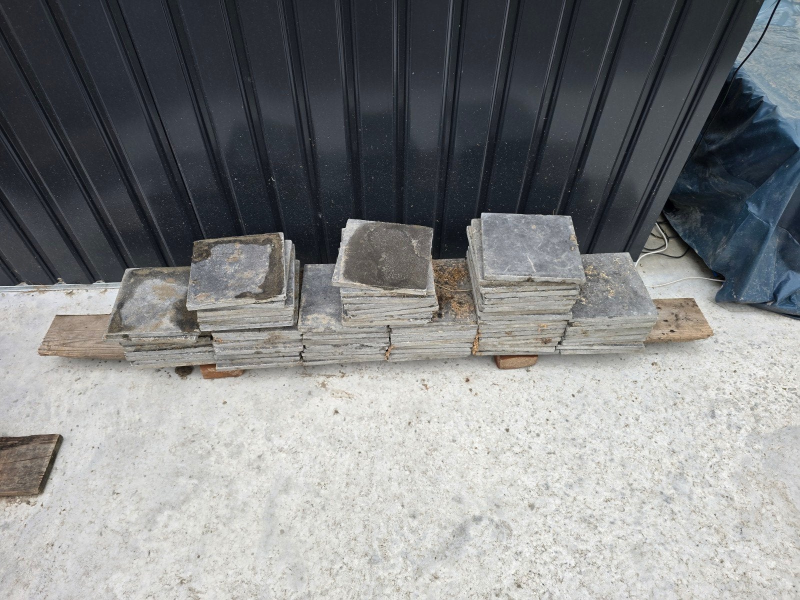 natuursteen tegels 200x200x15 80stuks, Tuin en Terras, Ophalen, Natuursteen, Terrastegels