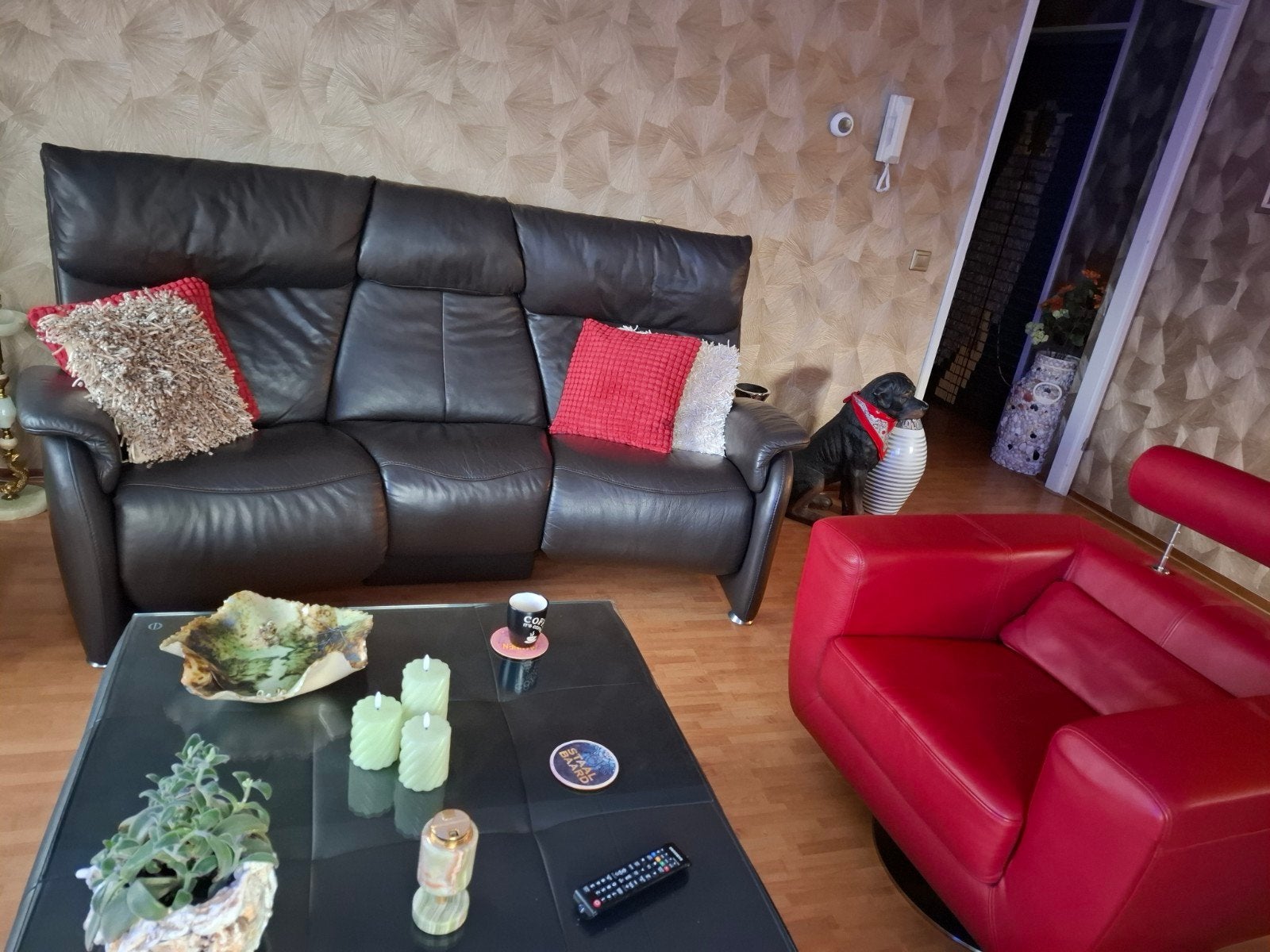 himolla trapeza 3 zitsbank, Ophalen of Verzenden, 75 tot 100 cm, Leer
