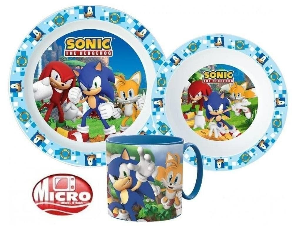Sonic Kinderservies met Mok - Magnetron Eetsetje / Dinerset, Ophalen of Verzenden, Nieuw