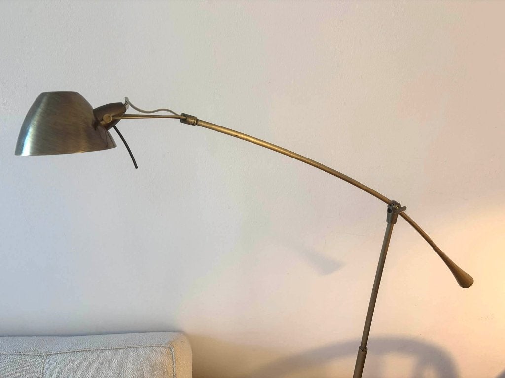 Brass Floor Lamp | Vintage Vloerlamp, Ophalen, Metaal, Brass / Mid-Century Modern / Retro / Hollywood Regency, 150 tot 200 cm
