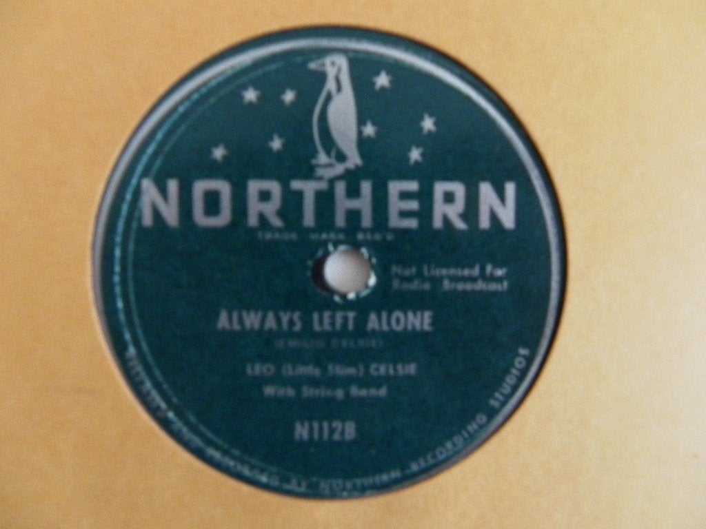 78 Toerenplaat Leo Celsie - Always Left Alone, Gebruikt, 10 inch, Ophalen of Verzenden, Overige typen
