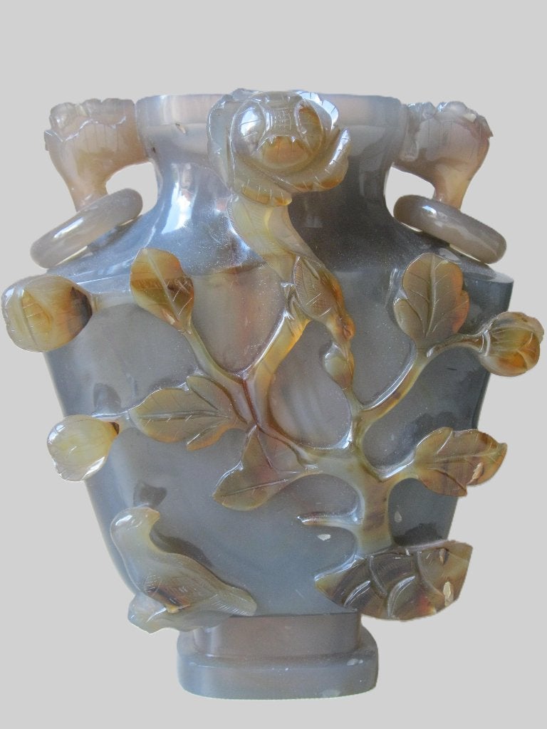 Prachtige vaas in agaat - jade., Ophalen
