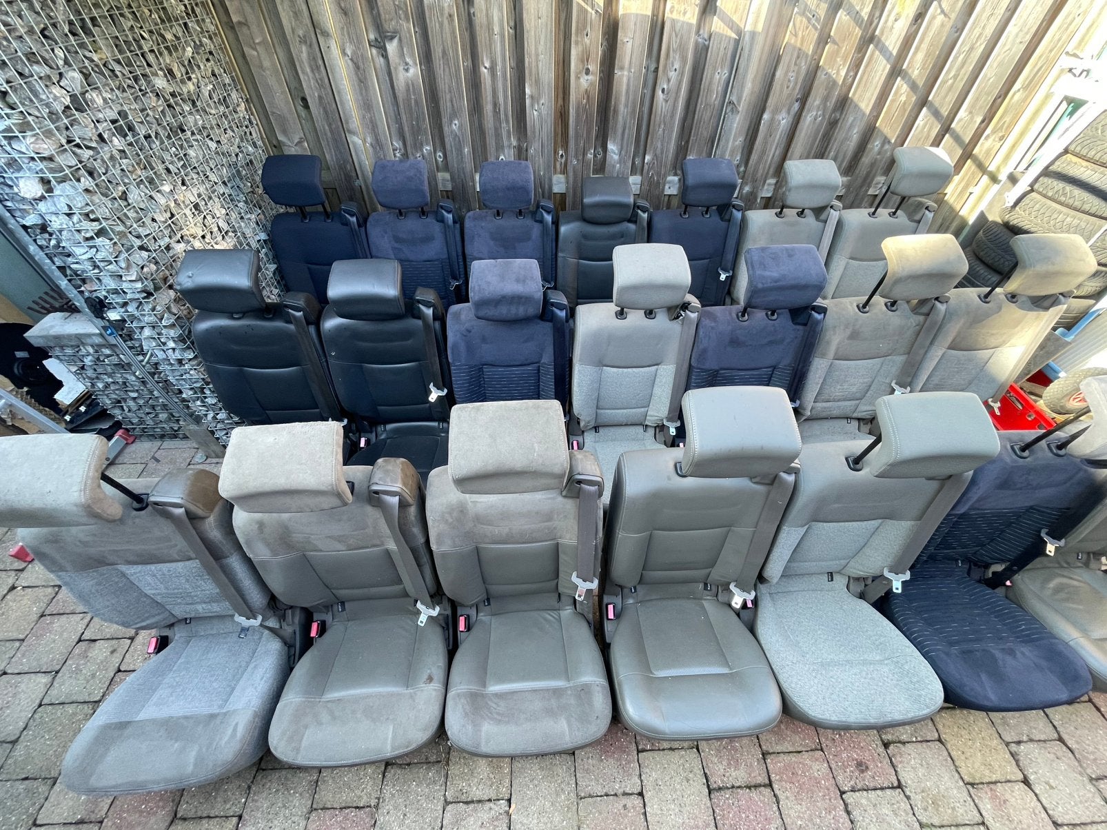 100 extra zitplaatsen 3p gordel vloerrails camper oldtimer, Ophalen of Verzenden