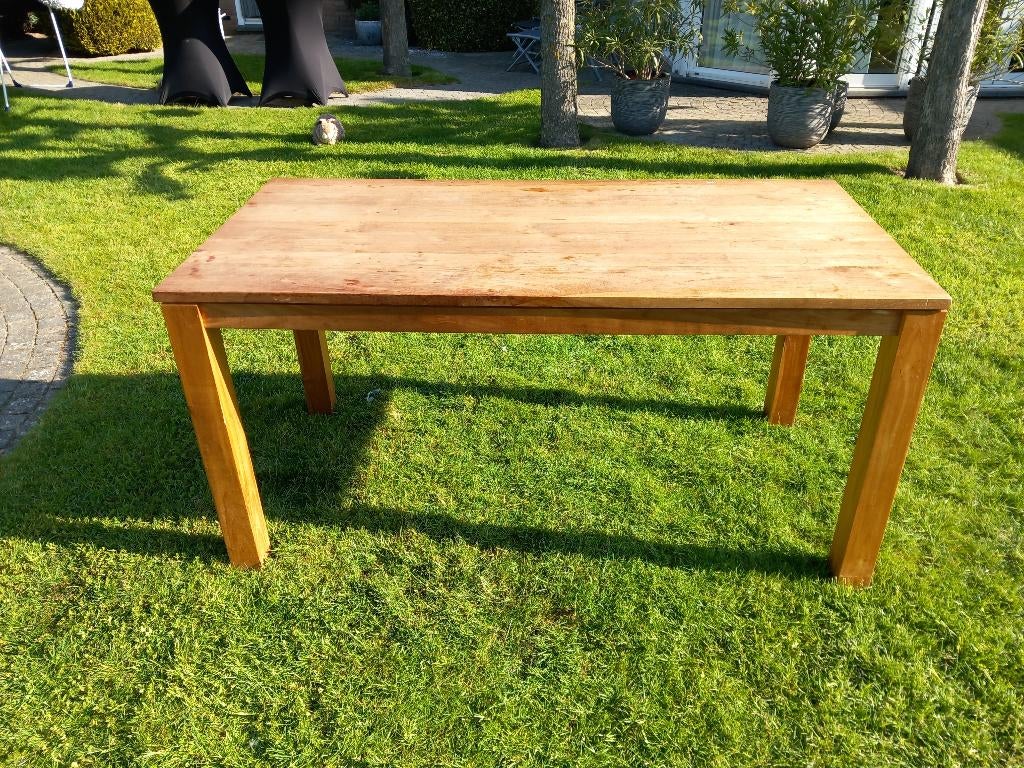 tuintafel, Tuin en Terras, Tuintafels, Ophalen, Gebruikt, Rechthoekig, Teakhout