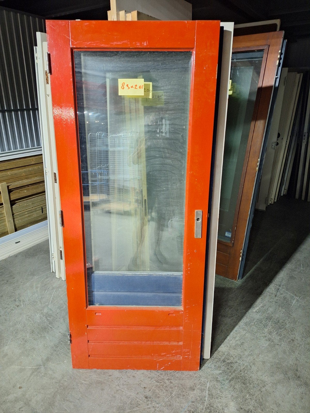 te koop schuurdeur, Ophalen, 200 tot 215 cm, Glas, Buitendeur