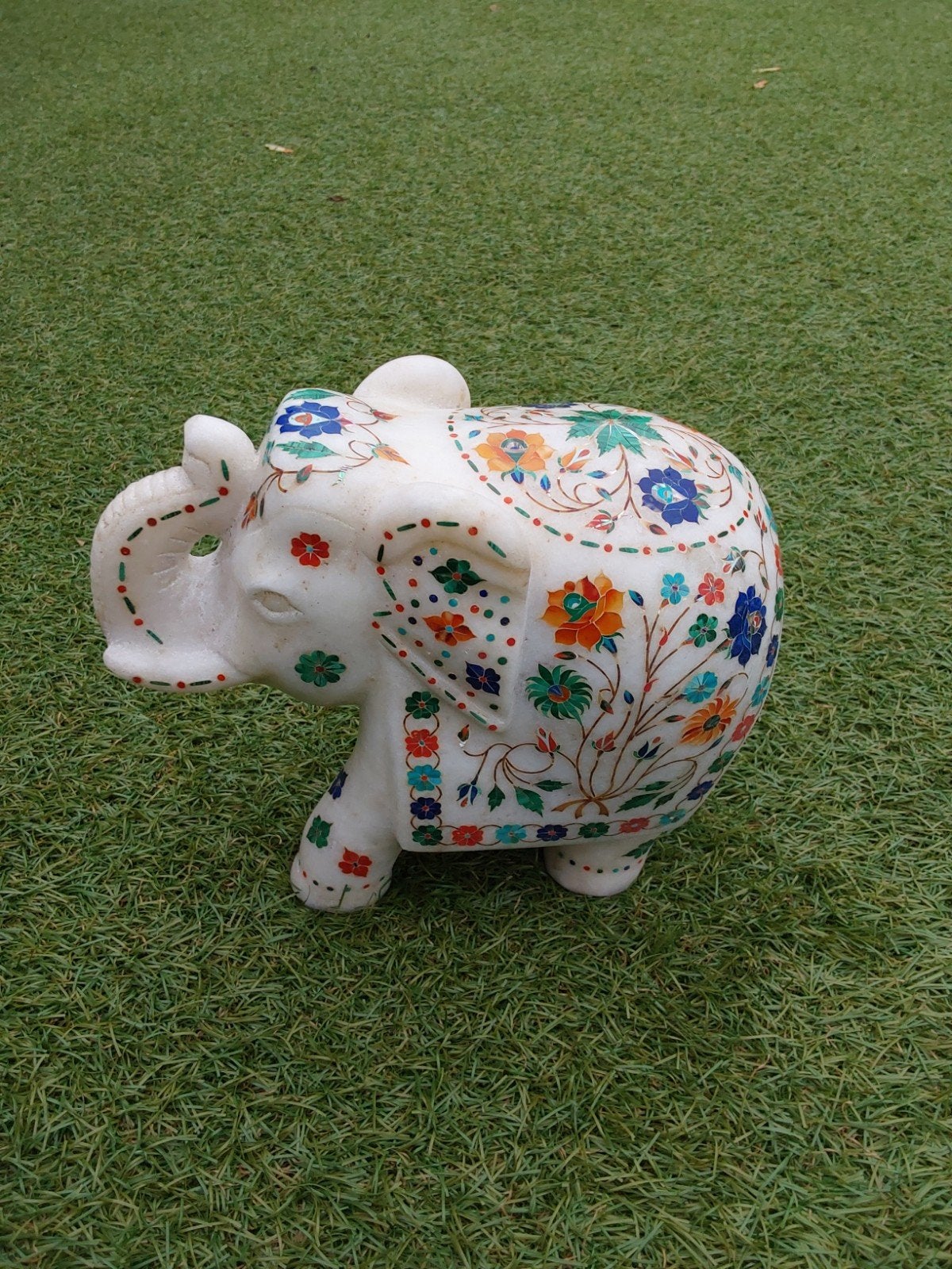 Marmeren olifant Pietra Dura/ Parchin Kari, Ophalen, Zo goed als nieuw, Dier