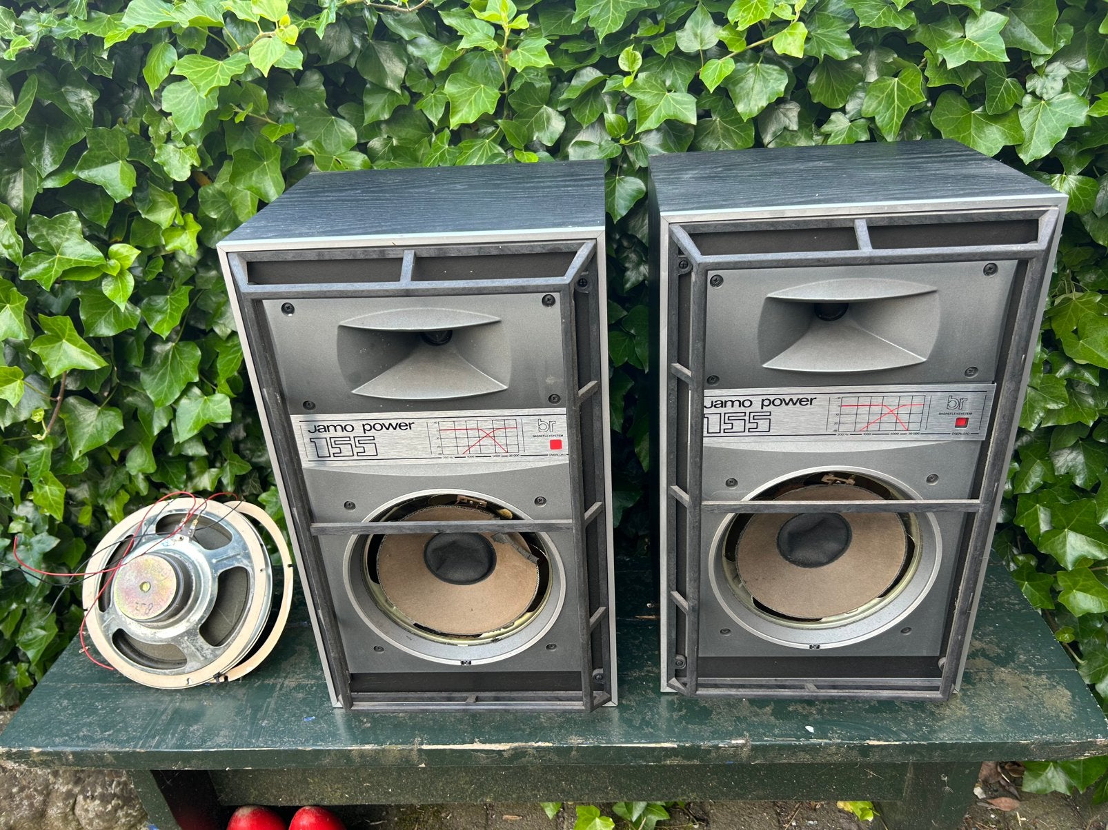 Jamo power boxen luidsprekers 150W, Ophalen, 120 watt of meer, Front, Rear of Stereo speakers, Jamo