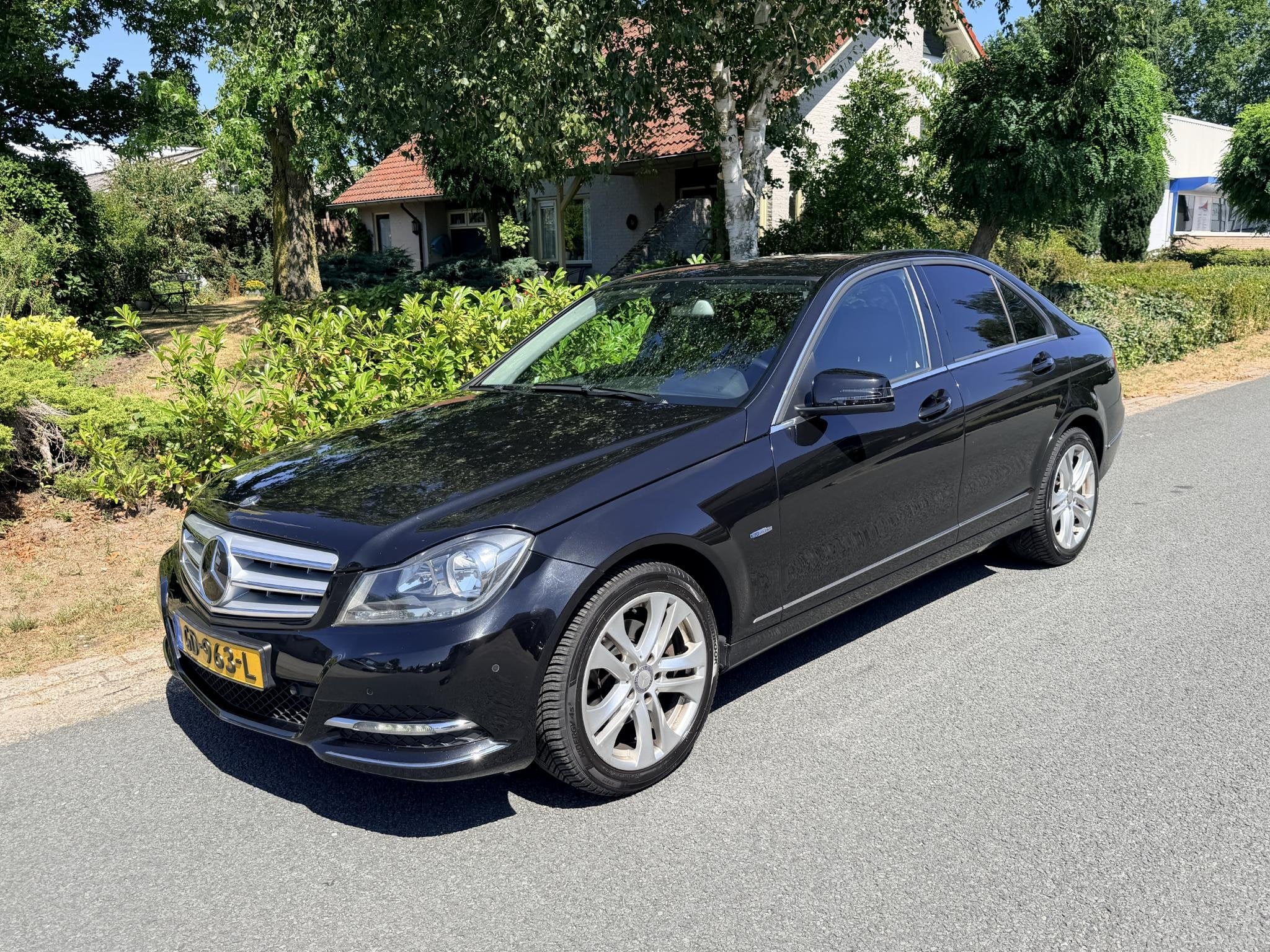 Mercedes-Benz C-klasse 220 CDI 170PK Automaat Avantgarde•N, Auto's, Automaat, Zwart, 4 cilinders, Zwart