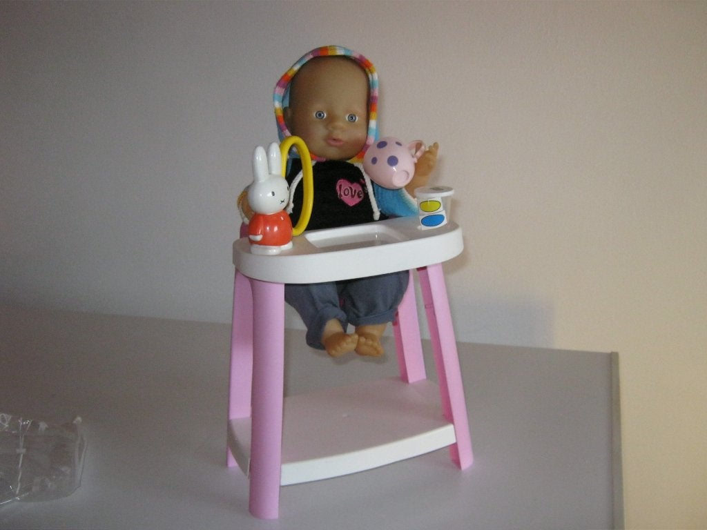 baby pop met poppenstoeltje, Ophalen, Zo goed als nieuw, Babypop