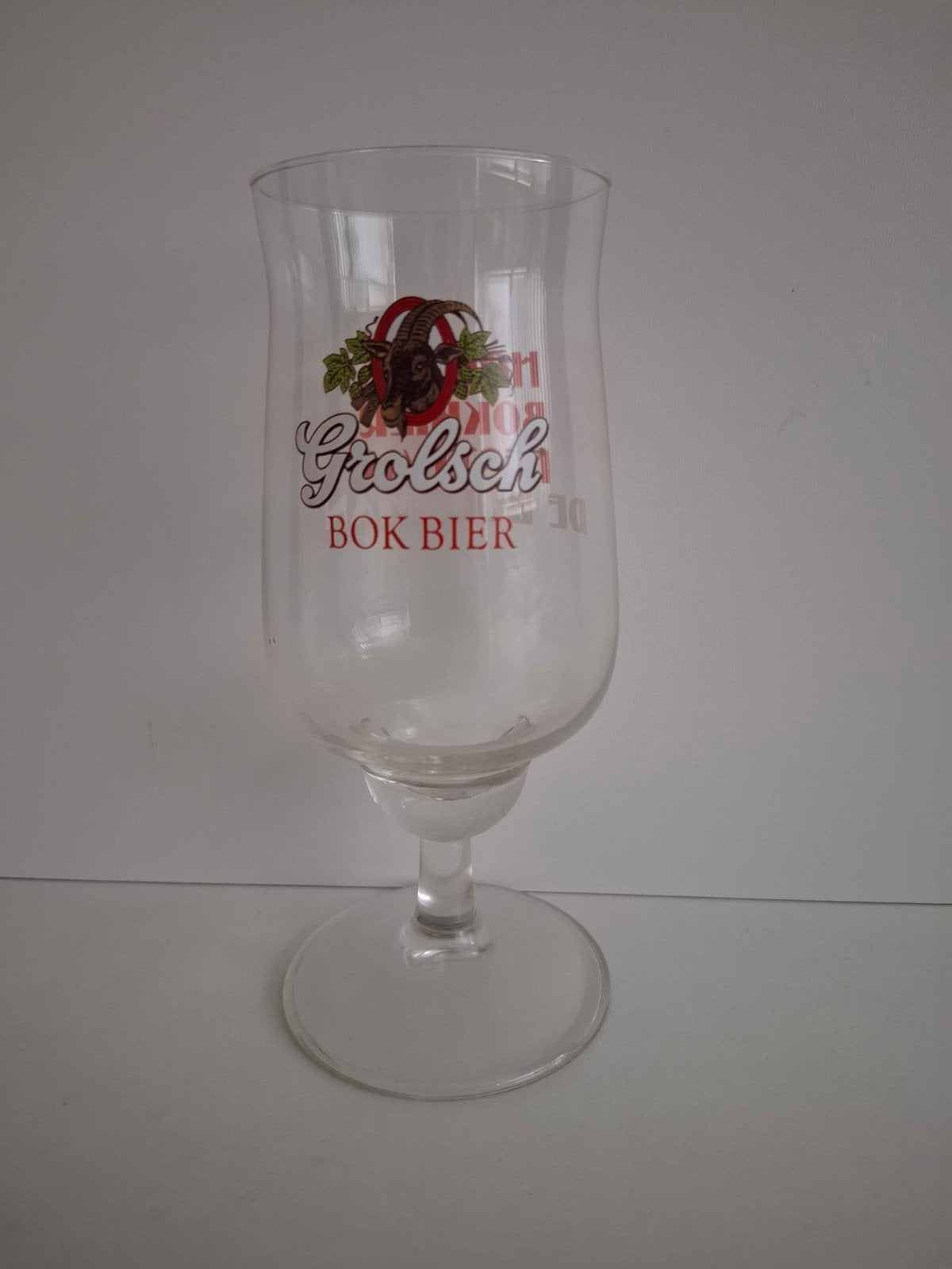 GROLSCH BOK BIER GLAS (04), Ophalen of Verzenden, Zo goed als nieuw, Glas of Glazen, Grolsch