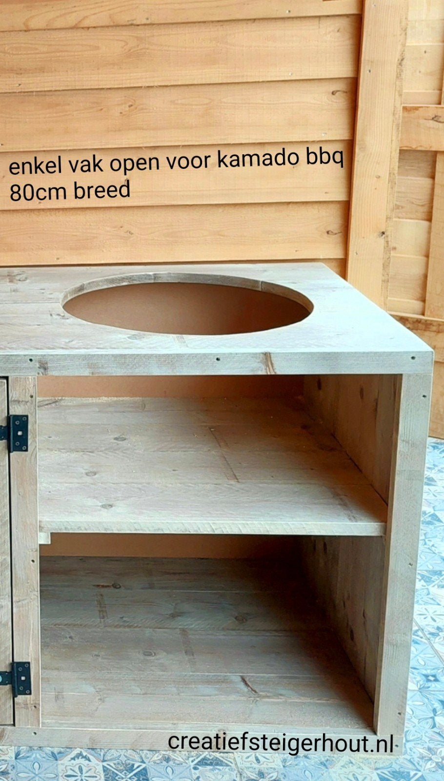 Buitenkeuken steigerhout kamado egg koelkast overkapping, Verzenden, Nieuw, Houtskool, Inbouw