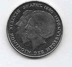 Nederland 1 gulden inhuldiging koningin Beatrix 1980, Verzenden, Koningin Beatrix, 1 gulden, Losse munt