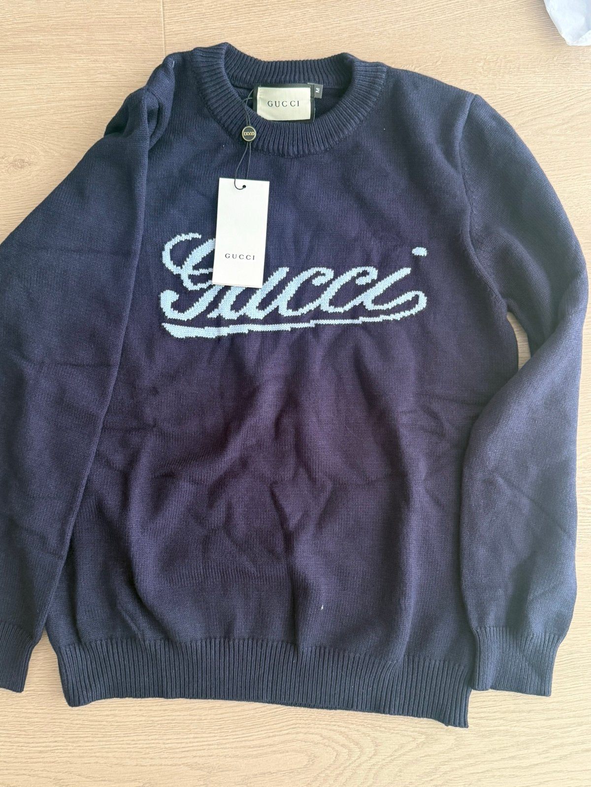 Gucci sweater navy blue- Size M, Ophalen of Verzenden, Blauw