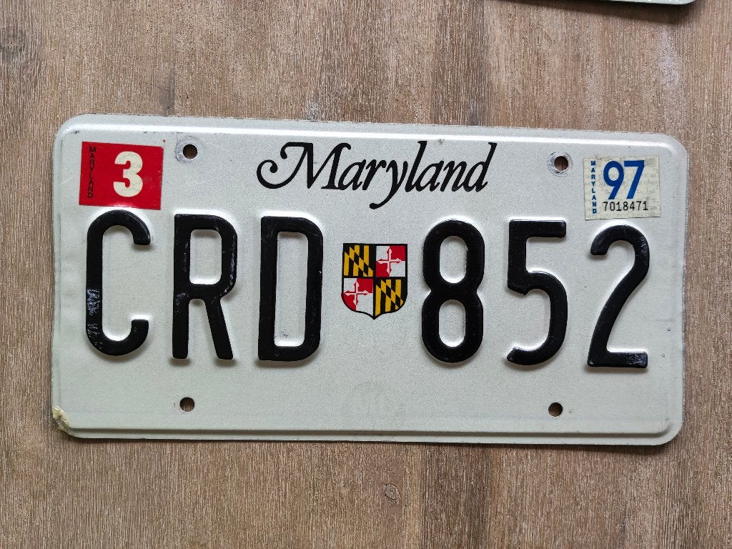 8096 nummerbord maryland crd-852, Verzenden, Auto's