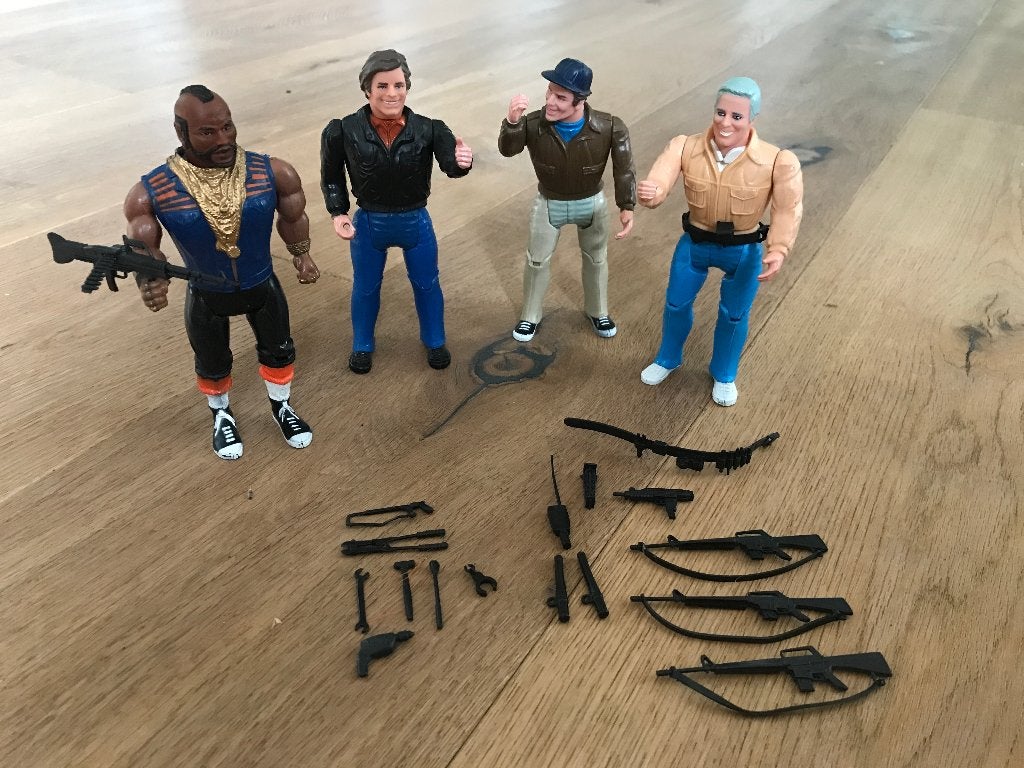 A-team 4 poppen - origineel en compleet, Verzamelen, Ophalen of Verzenden, Zo goed als nieuw
