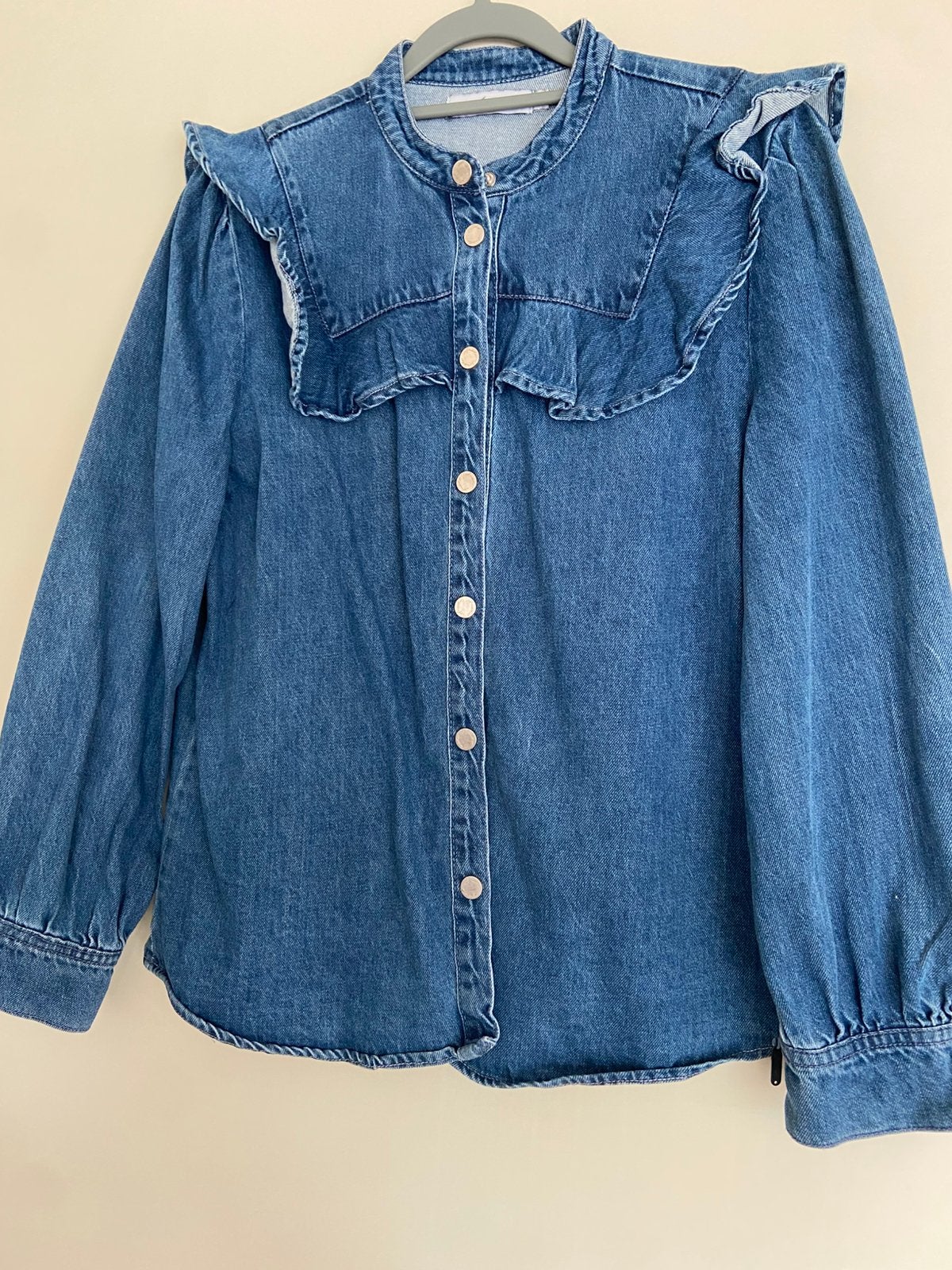 Spijker blouse mt L, Ophalen of Verzenden, Zo goed als nieuw, Maat 38/40 (M), Blauw