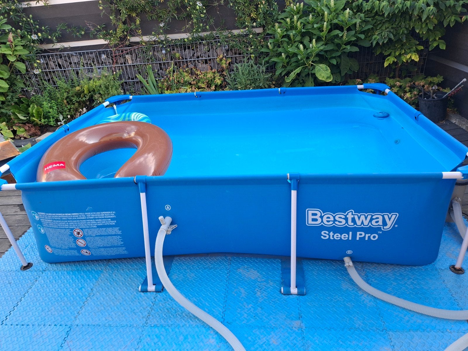 Bestway zwembad met intex pomp en extra's, Ophalen, Gebruikt, Minder dan 80 cm, Minder dan 200 cm