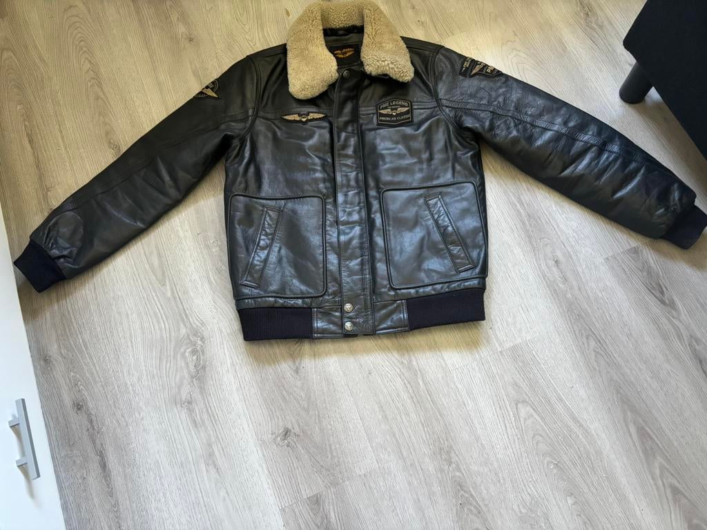 PME legend leren jas zie foto.  €280,00, Ophalen, Zo goed als nieuw, Bruin