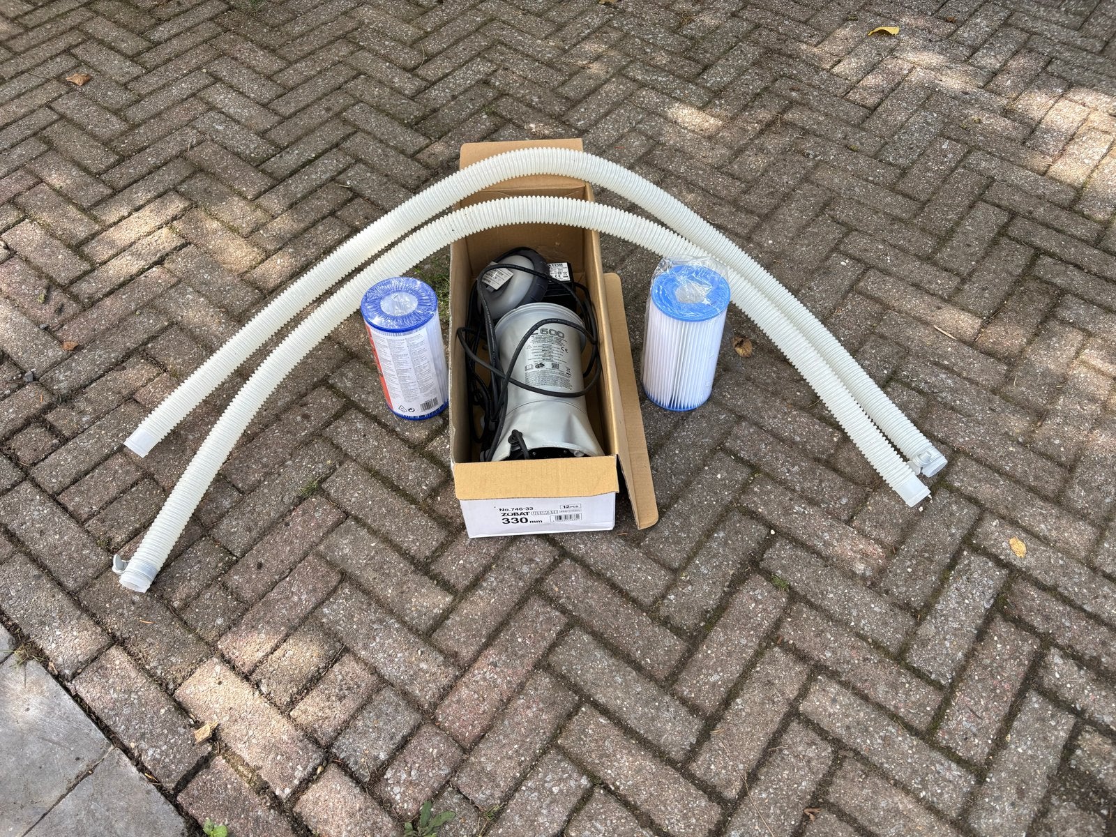 Intex zwembadpomp C600 met slangen en 2 filters, Ophalen, Gebruikt, Zwembadpomp