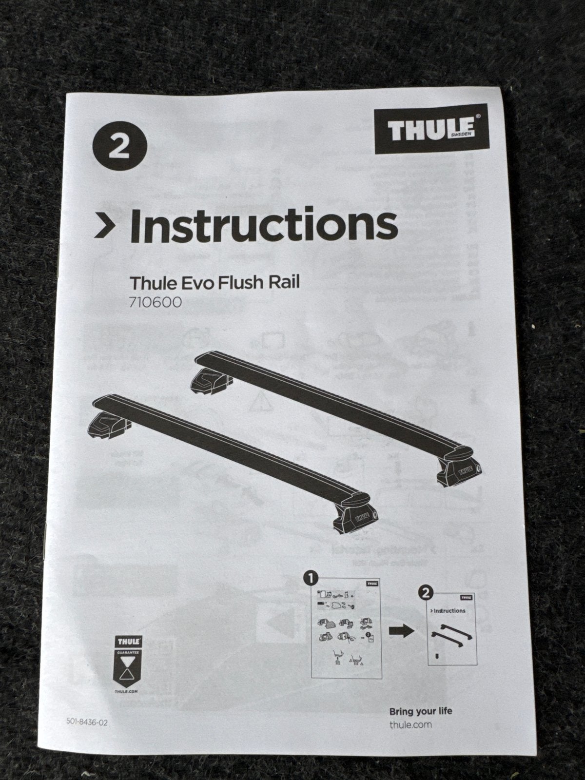 Thule Evo Flush Rail 710600 dakdragerset voor Volvo, Auto diversen, Dakdragers, Zo goed als nieuw, Ophalen of Verzenden