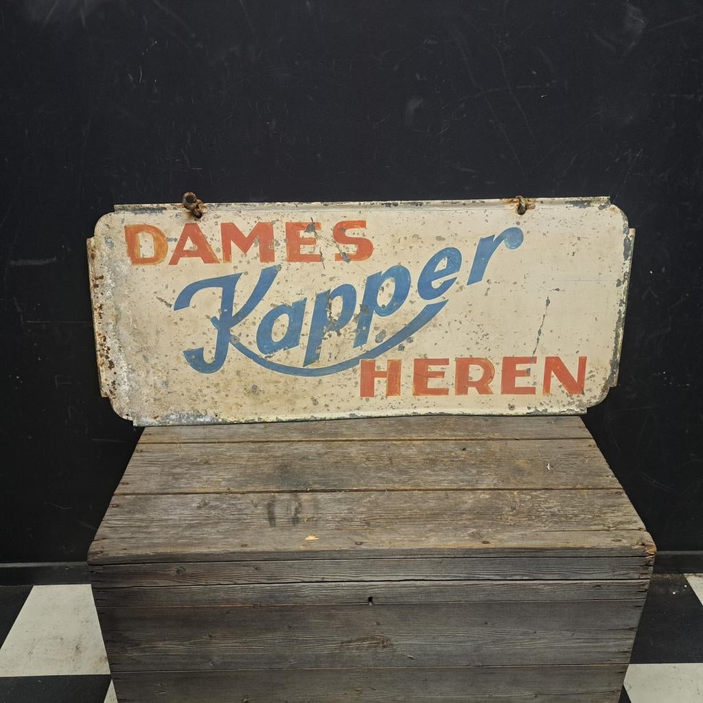 Kapper heren/ Dames uithangbord, Ophalen, Gebruikt, Reclamebord