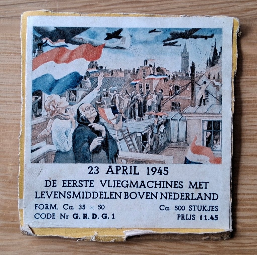 Vintage Perfect puzzel uit 1945. Voedseldropping. 500 st., Ophalen of Verzenden, 500 t/m 1500 stukjes, Gebruikt, Legpuzzel