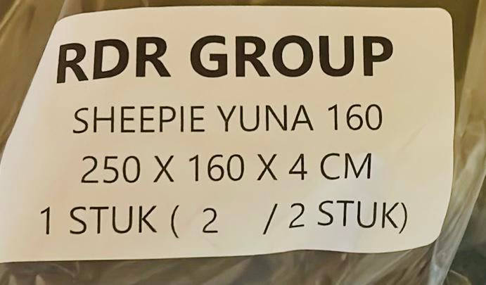 Sheepy Yuna matras 250x160x4 cm, Ophalen, Zo goed als nieuw, 2-persoons