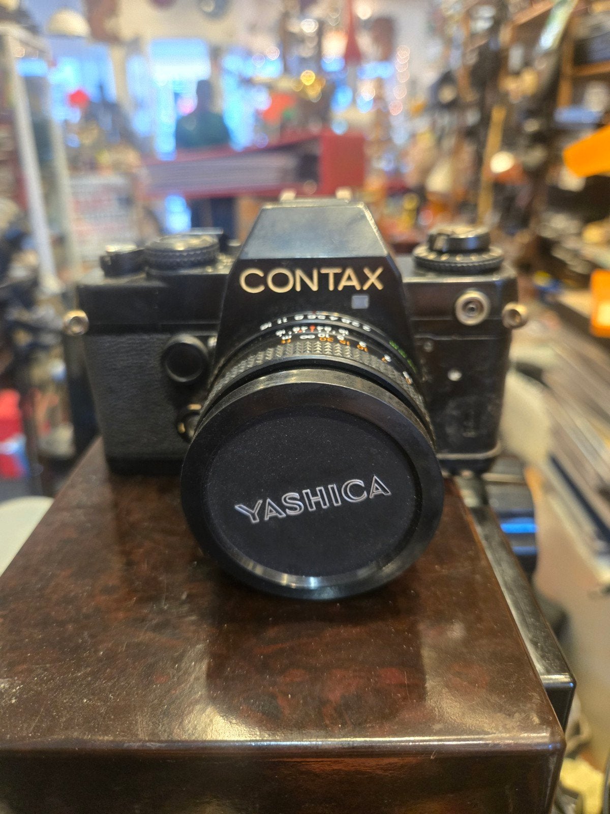 Contax 139 Quartz met Yashica 50mm f2  lens, Ophalen of Verzenden, Spiegelreflex, Overige Merken