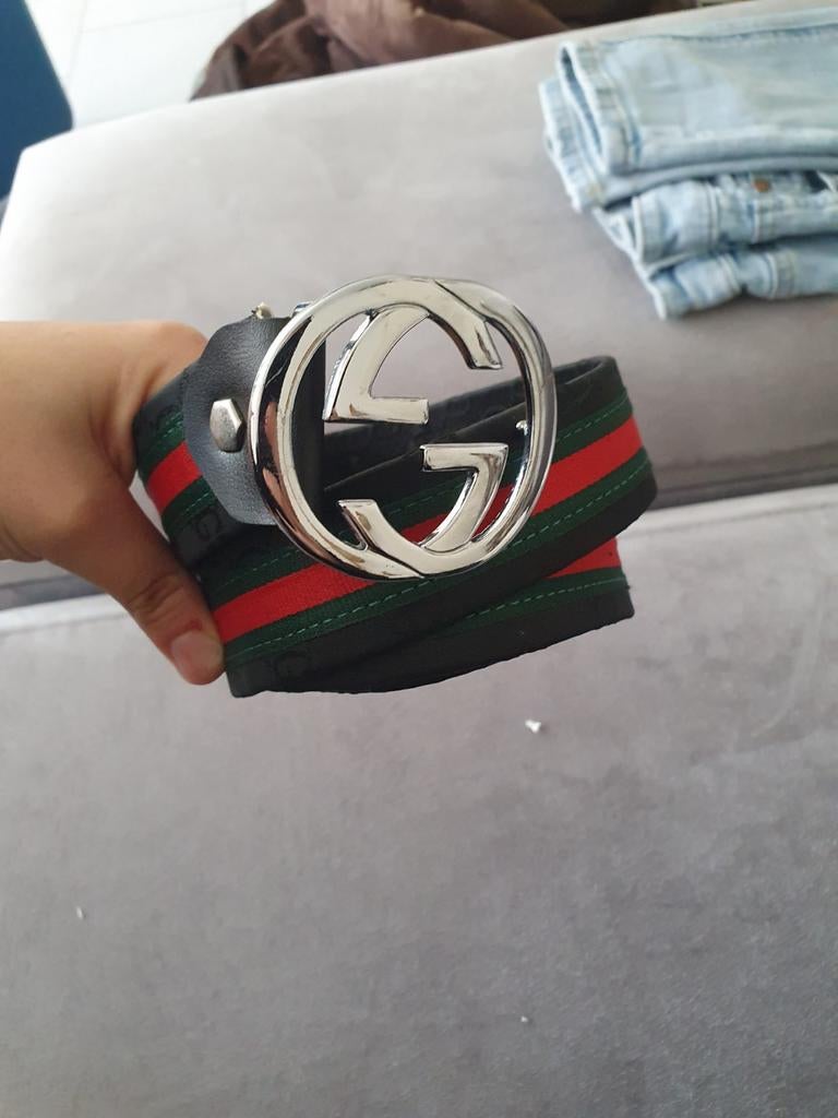 Rood groen gekleurde riem, Ophalen of Verzenden, Zo goed als nieuw, Rood