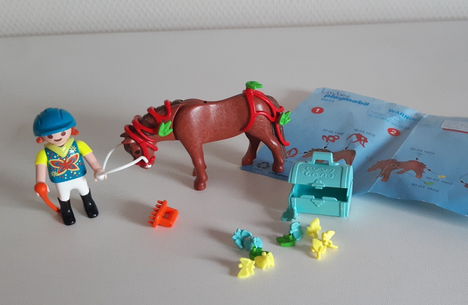 Playmobil 6971 Pony om te versieren "Vlinder" (Set 420), Ophalen of Verzenden, Zo goed als nieuw, Complete set