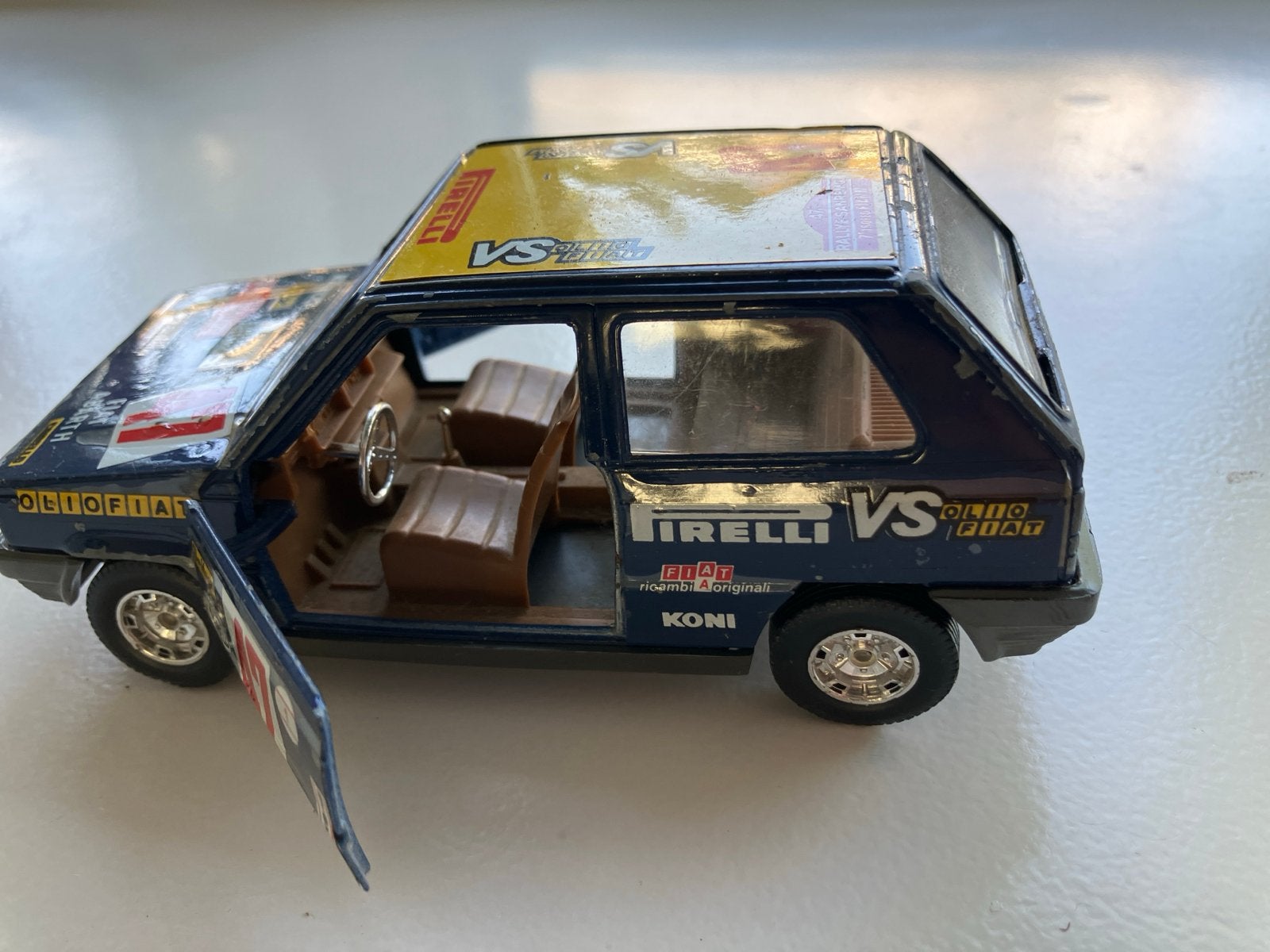 Vintage Fiat Panda 45 Rally Modelauto - Schaal 1:24, Ophalen of Verzenden, Gebruikt, Auto, Overige merken