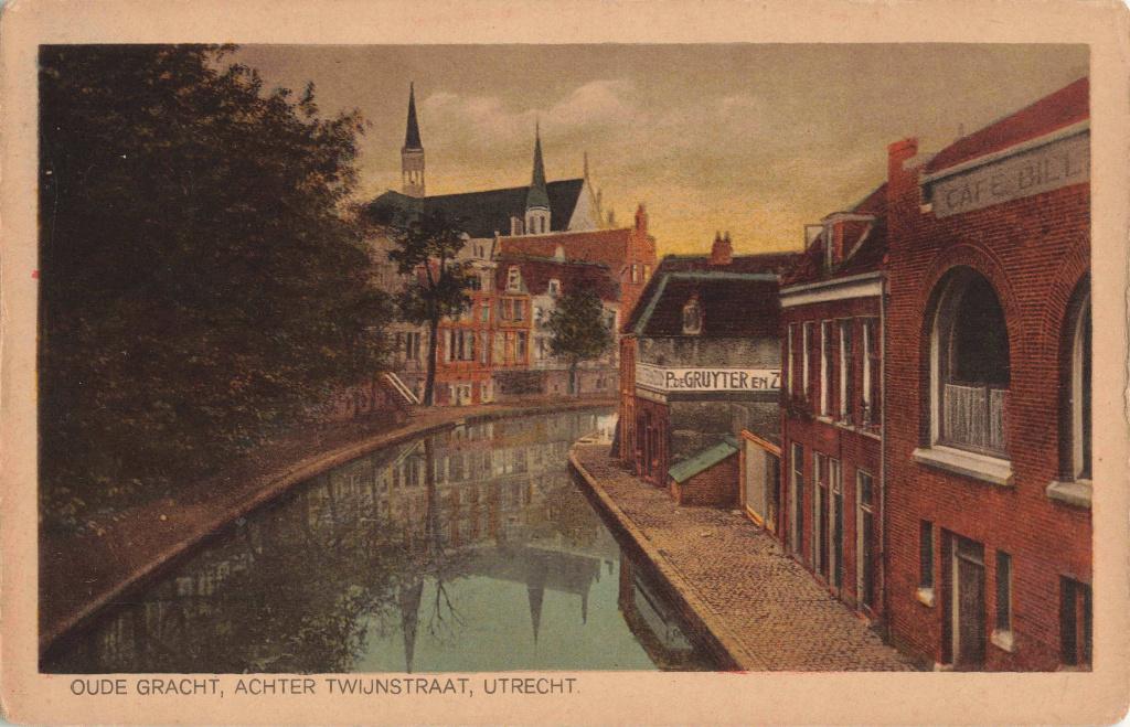Utrecht Oude Gracht Achter Twijnstraat B3330, Ophalen, 1920 tot 1940, Gelopen, Utrecht