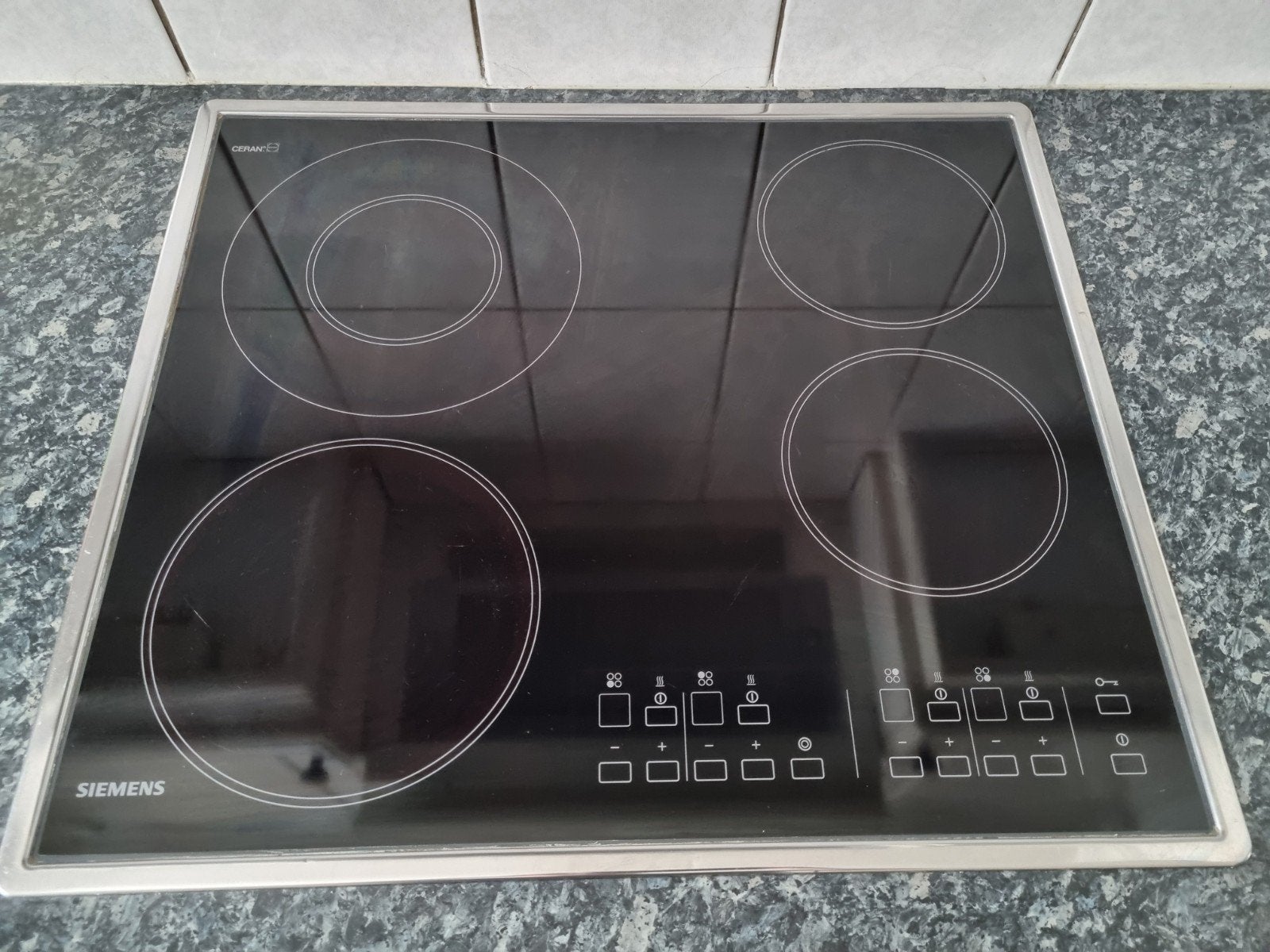 Siemens Keramische Kookplaat - 4 Kookzones, Ophalen, Gebruikt, Keramisch, 4 kookzones