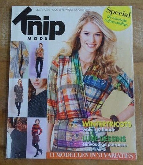 Knipmode bijlage oktober 2014 maat 34 t/m 46, Verzenden, Zo goed als nieuw, Vrouw, Knipmode
