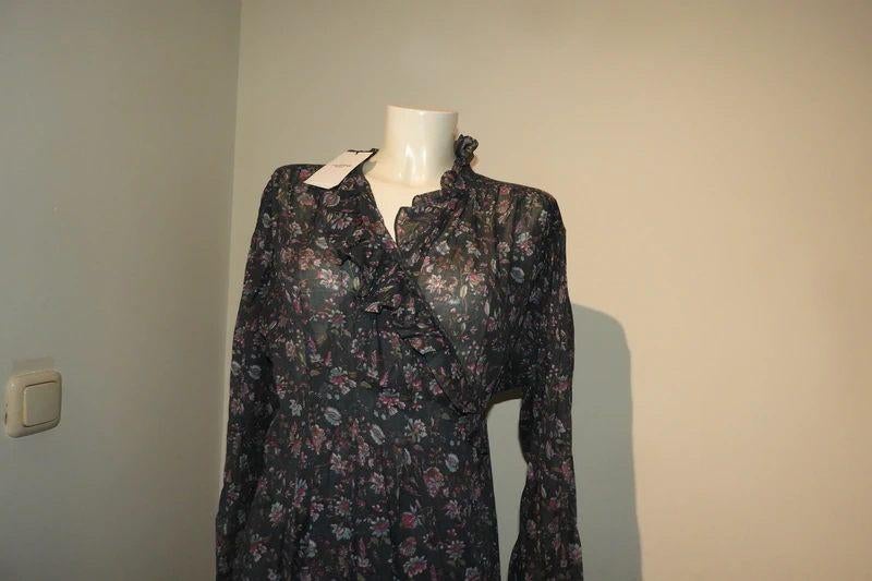Isabel Marant Etoile wrapdress wikkel jurk print groen Nieuw, Verzenden, Nieuw, Maat 38/40 (M), Isabel Marant