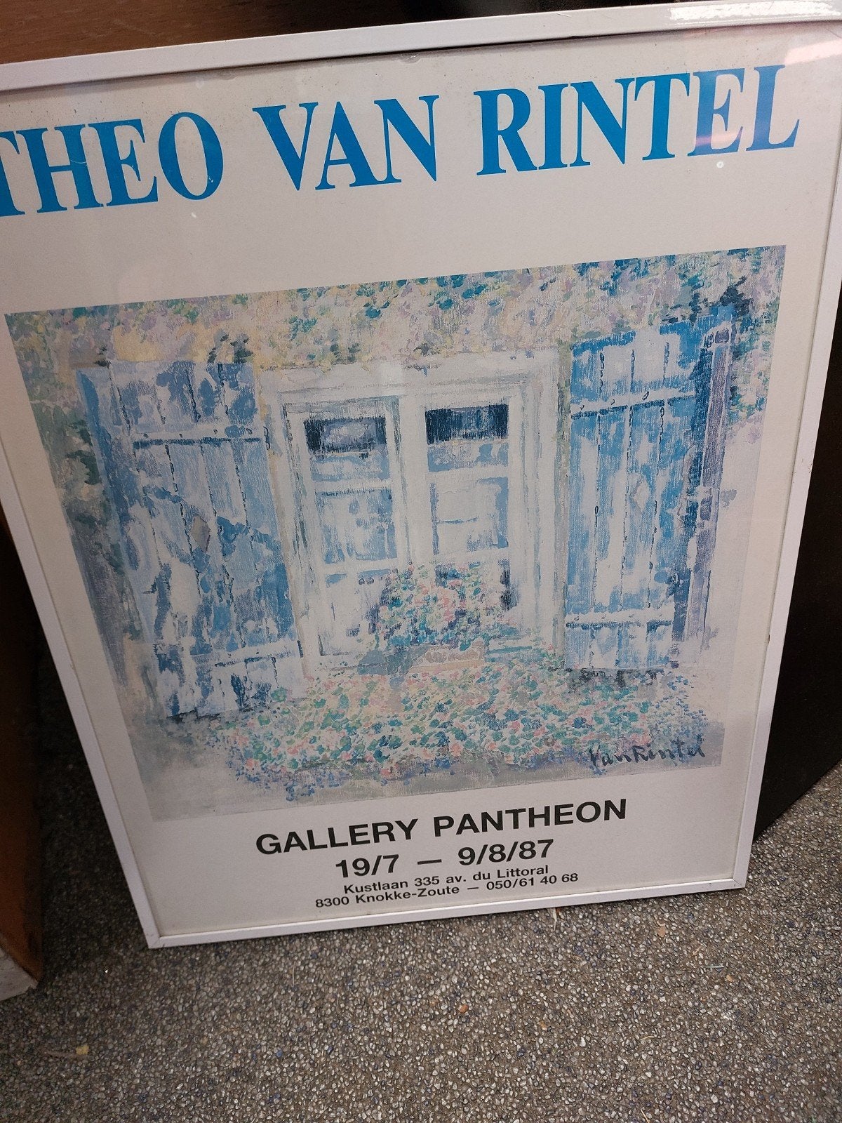 Theo van Rintel Poster expositie Gallery Pantheon Knokke, Antiek en Kunst, Ophalen of Verzenden