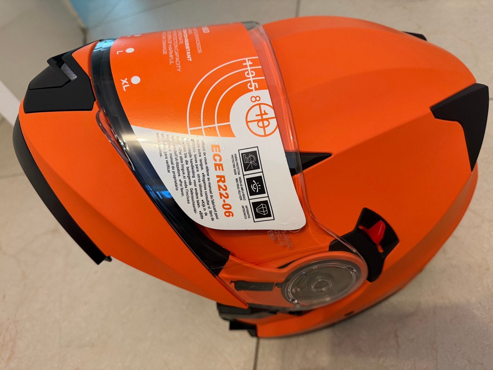 Nieuwe oranje systeemhelm, Systeemhelm, Heren, Ophalen of Verzenden, L