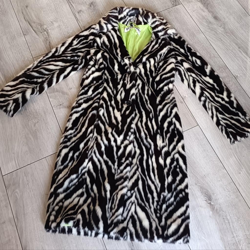 Beaumont zebra jas maat S, Kleding | Dames, Jassen | Winter, Ophalen, Nieuw, Maat 38/40 (M), Zwart