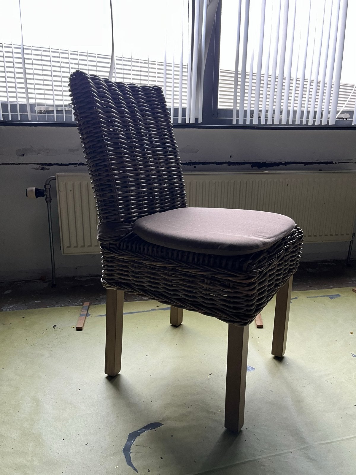 6 Wicker tuinstoelen met kussens, Tuin en Terras, Tuinstoelen, Ophalen, Gebruikt, Wicker
