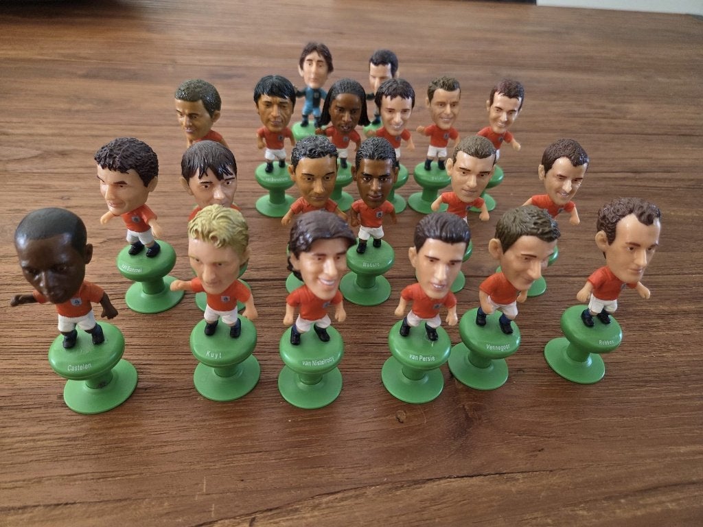 Voetbalpoppetjes compleet set SCB (+18 dubbelen+balletjes), Ophalen, Gebruikt, Buitenlandse clubs, Beeldje of Poppetje