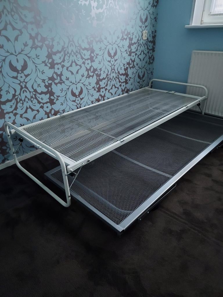 1 persoonsbed met onderschuifbed, Ophalen, Gebruikt, Eenpersoons, 80 cm
