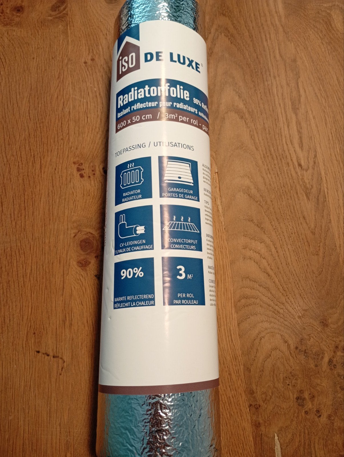 Radiatorfolie laminaat folie isolatie 600x50 cm 3m² per rol, Ophalen of Verzenden, Nieuw, Overige materialen