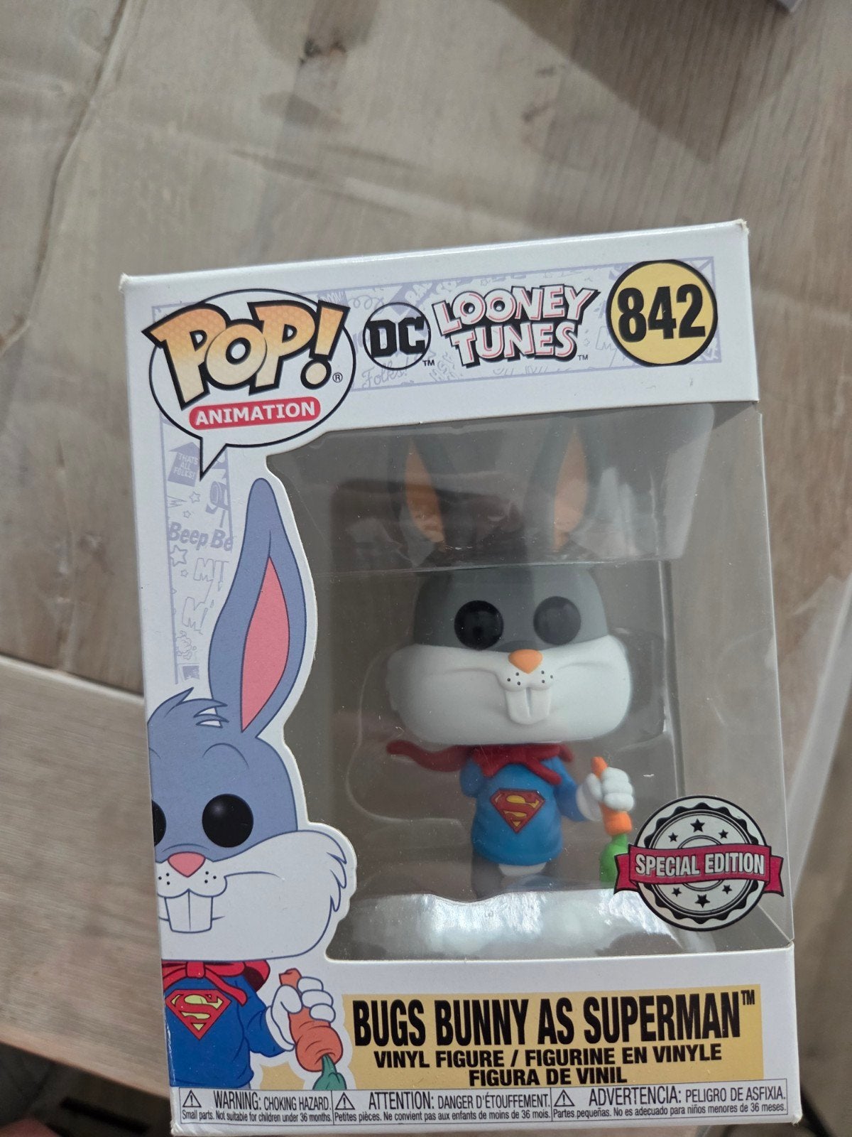 Funko Pop! Bugs Bunny as Superman #842 Special Edition, Ophalen of Verzenden, Zo goed als nieuw