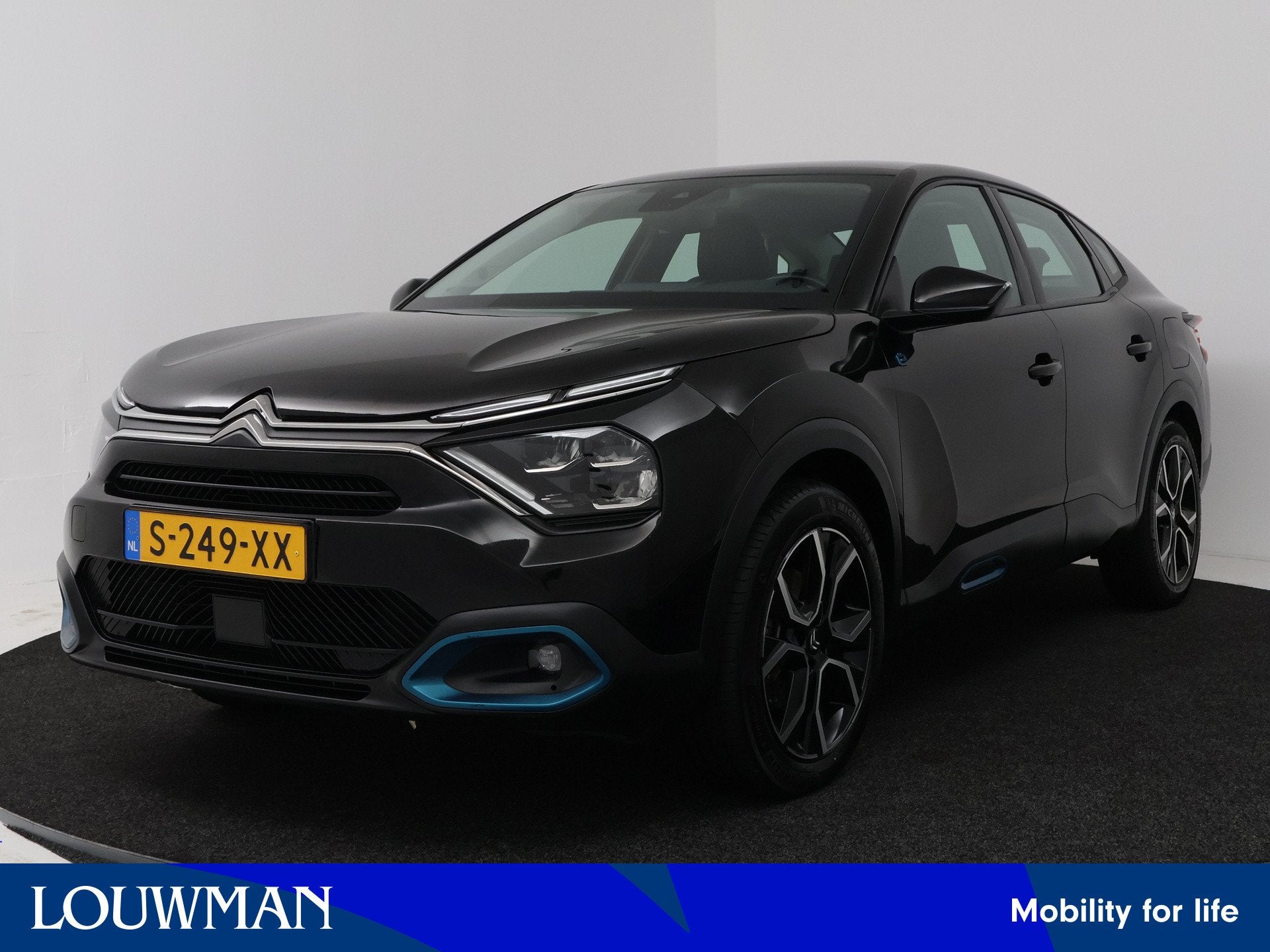 Citroën Ë-C4 X Feel Pack 50 kWh | Camera | Stoel/stuurwiel, Auto's, 12 maanden, Gebruikt, Zwart, 24 min
