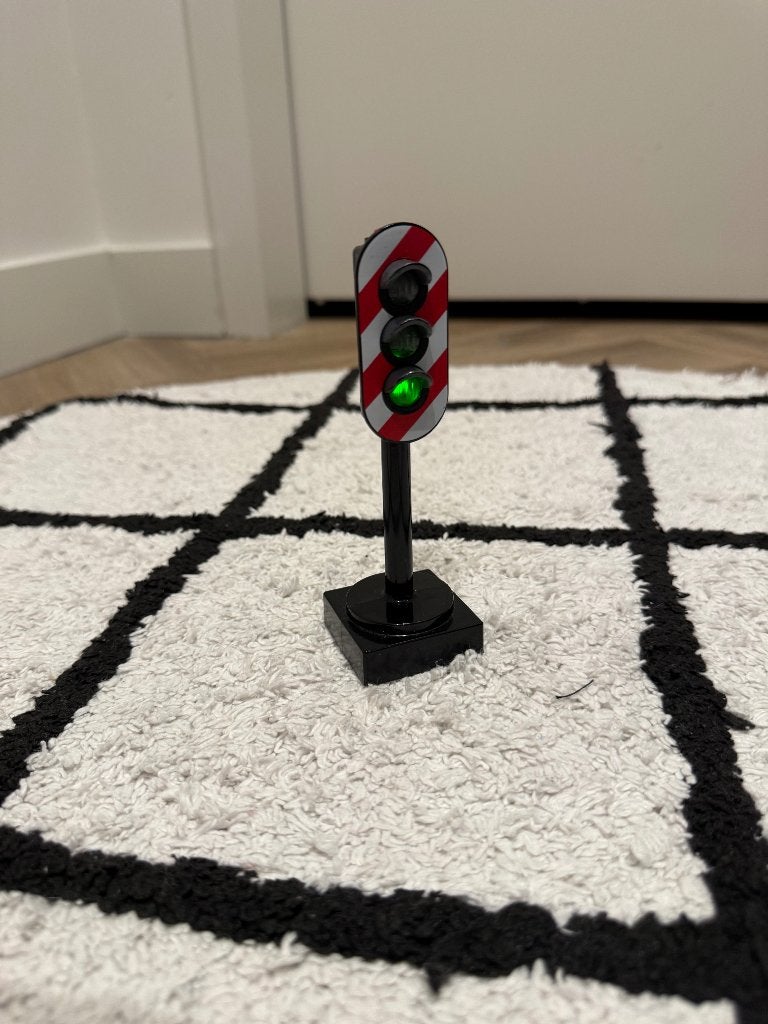 Heel goed Brio houten trein stoplicht seinpaal set 33743, Ophalen of Verzenden, Zo goed als nieuw